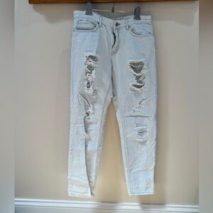 Distressed jeans